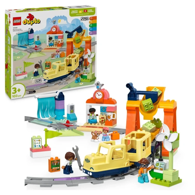 LEGO DUPLO 10428 Duży interaktywny pociąg miejski MrPuggy.webp