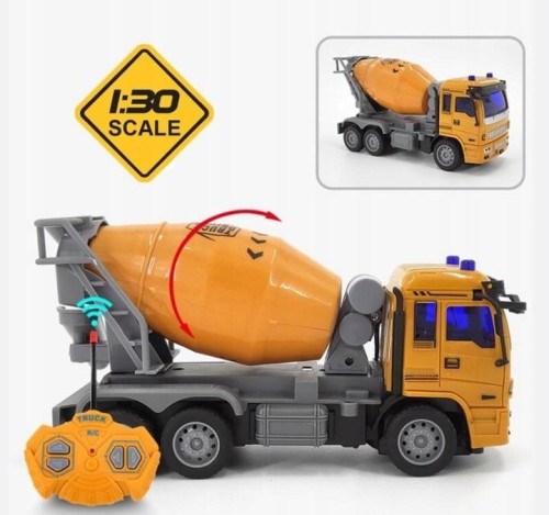 Samochód na sterowanie Betoniarka z ładowarką - Rastar MrPuggy.jpg