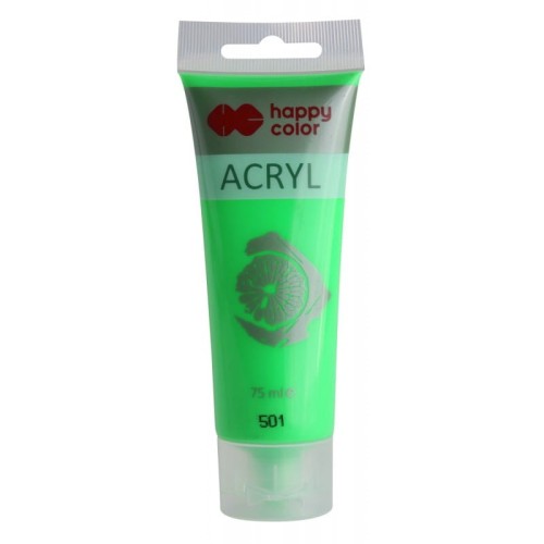 Farba akrylowa Fluo 75ml zielona nr.501  - Happy Color MrPuggy.jpg