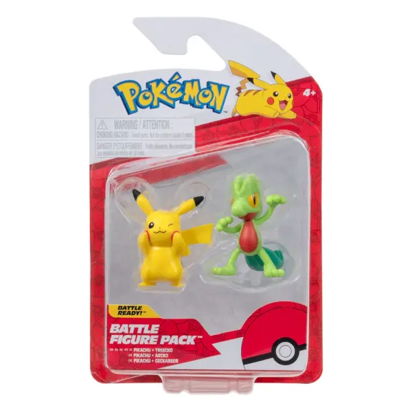 Figurki Bitewne Pokemon Pikachu + Treecko Seria 4 Mr Puggy.webp