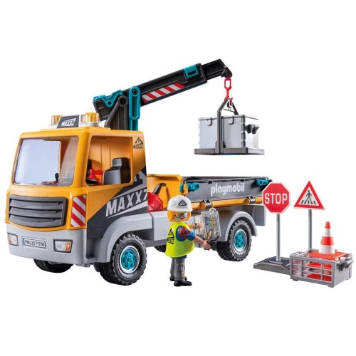 Playmobil Action Heroes 71750 Ciężarówka budowlana z dźwigiem Mr Puggy.jpg