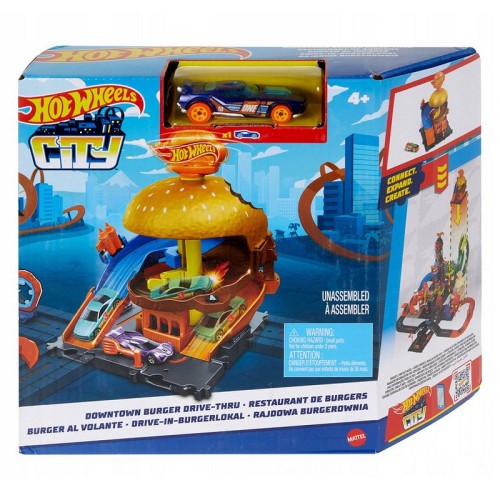 Hot Wheels City mały zestaw z autkiem - Mattel Mrpuggy.jpg