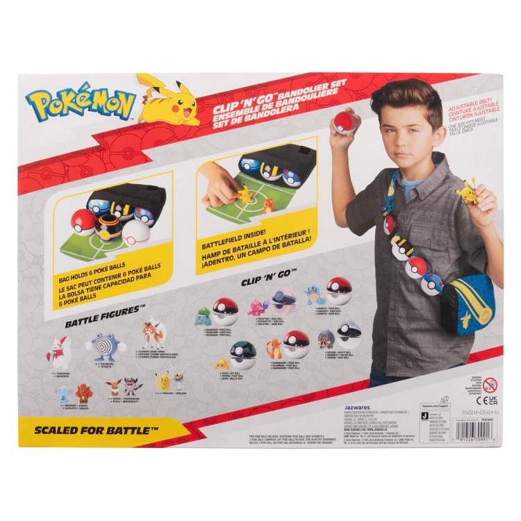 Pokemon Clip N Go zestaw Pikachu z bandolierą - Jazwares Mr Puggy.jpg