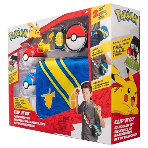 Pokemon Clip N Go zestaw Pikachu z bandolierą - Jazwares MrPuggy Krakow.jpg