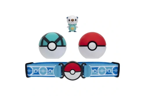 Pokemon Clip N Go Pas z Poke Ball i figurką Oshawott Mr Puggy.webp
