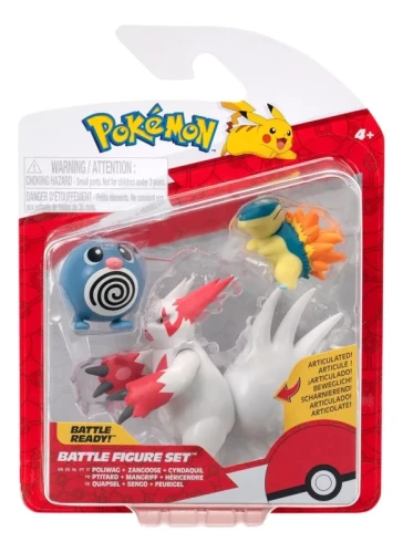 Pokemony – Zestaw 3 figurek: Poliwag, Zagoose, Cyndaquil