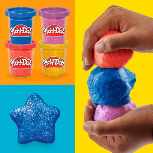 Play-Doh ciastolina metaliczne kolory 4-pak Hasbro Kraków MrPuggy.webp