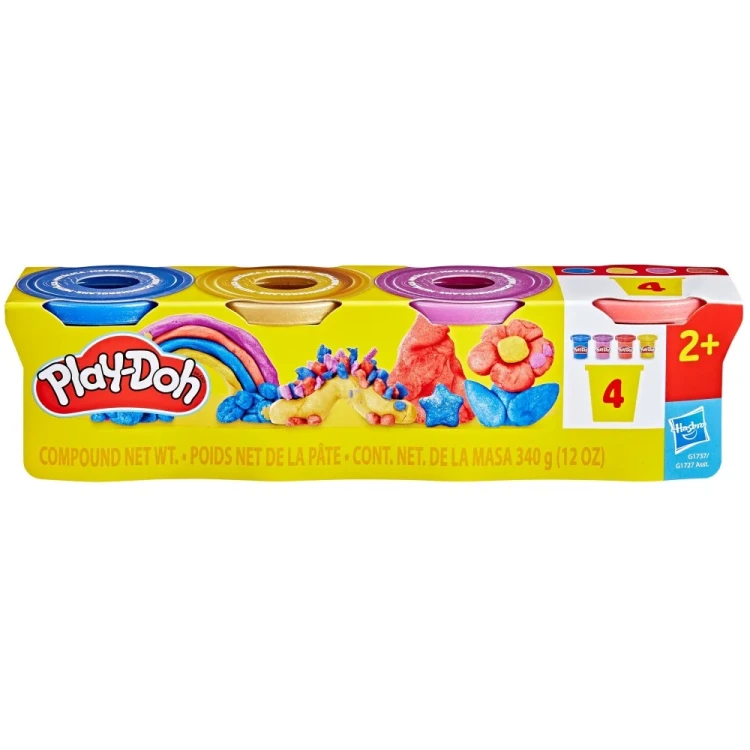 Play-Doh ciastolina metaliczne kolory 4-pak Hasbro MrPuggy Kraków.webp