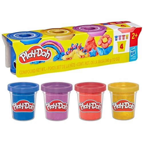 Play-Doh ciastolina metaliczne kolory 4-pak Hasbro MrPuggy.webp