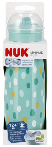 NUK kubek 450ml Mini-Me +12msc turkusowy.webp