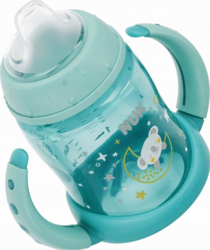 NUK kubek niekapek 150ml z uchwytem 6-18msc turkusowy Mr Puggy.jpg
