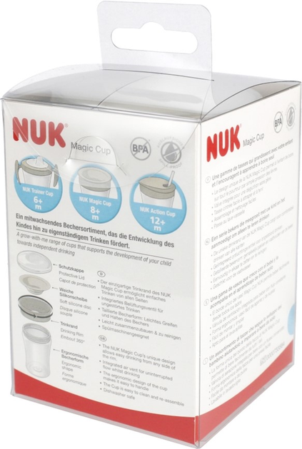NUK kubek 230ml Magic Cup Miki popielaty Mr Puggy Kraków.webp