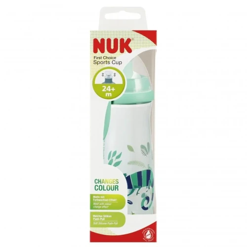 NUK kubek 450ml Sport Cup +24msc zielony Mr puggy.webp