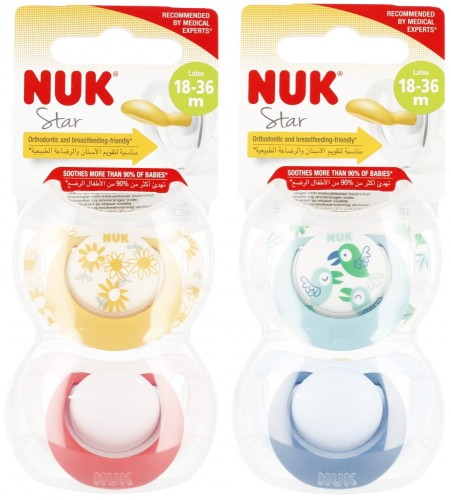 NUK smoczek uspokajający lateksowy 18-36msc STAR 2szt.jpg