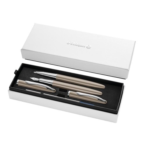 Zestaw pióro wieczne i kulkowe Pelikan Jazz Noble Elegance Taupe - Pelikan.jpg