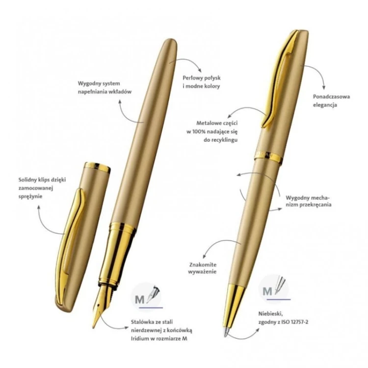 Pelikan Jazz Noble pióro + długopis Gold kraków Mr Puggy.jpg