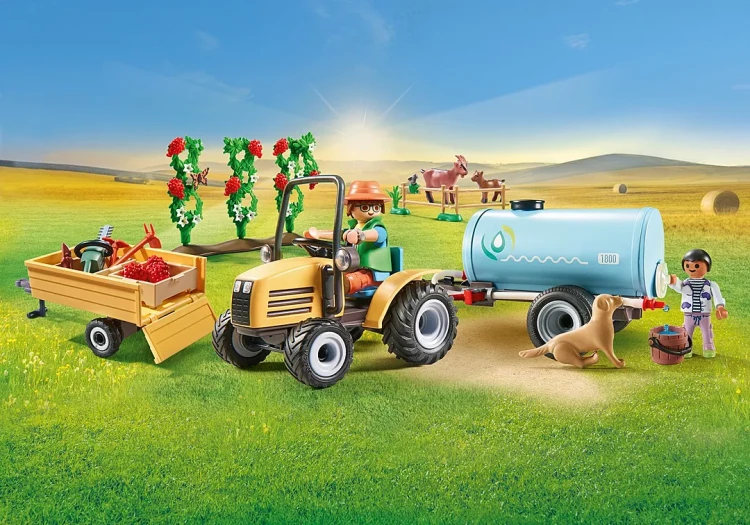 Playmobil 71442 Traktor z przyczepą i zbiornikiem na wodę Mr puggy.webp