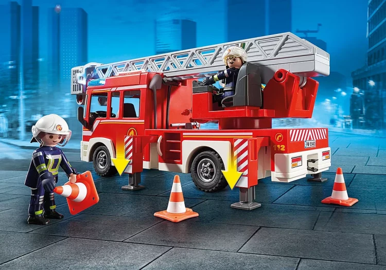 Playmobil 9463 Samochód strażacki z drabiną Mr Puggy kraków.webp