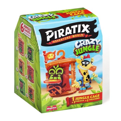 Piratix Crazy Jungle Klatka Kryjówka + Figurka 1szt.mix - Magic Box.jpg