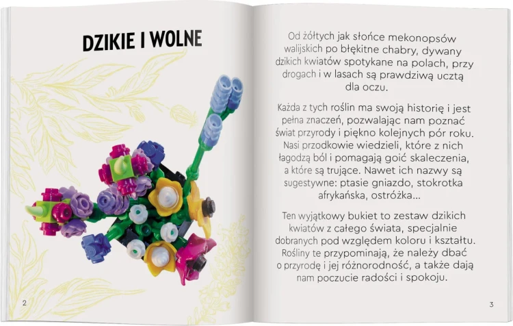 Lego Botanicals. Miniaturowy bukiet kwiatów MrPuggy Kraków.webp