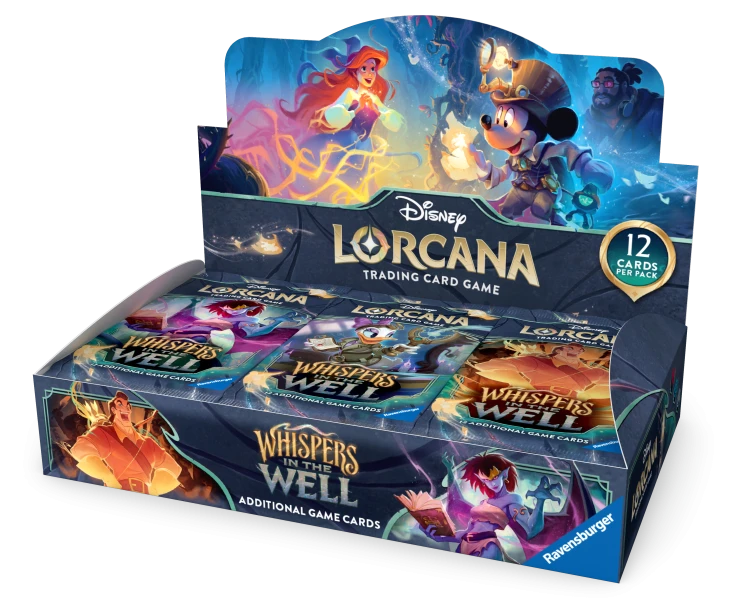 Disney Lorcana Whispers in the Well booster box – pełny zestaw kolekcjonerski