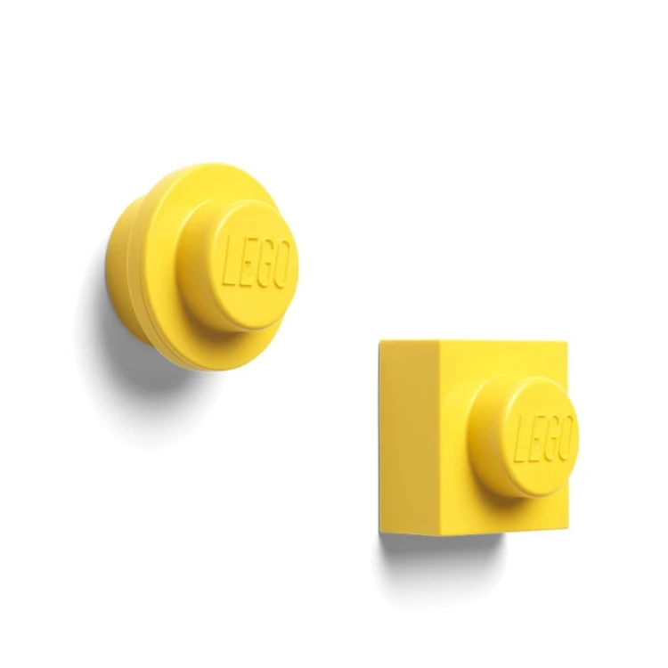 Lego zestaw magnesów żółty 47x47 mm mrpuggy.jpg