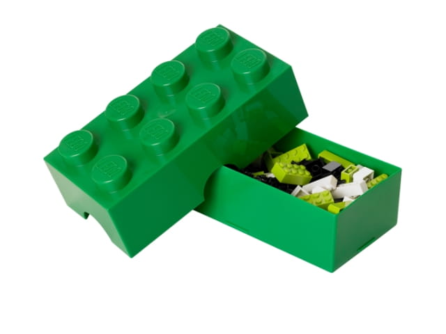LEGO pojemnik klocek classic ósemka zielony 100x200x75 mm MrPuggy.jpg