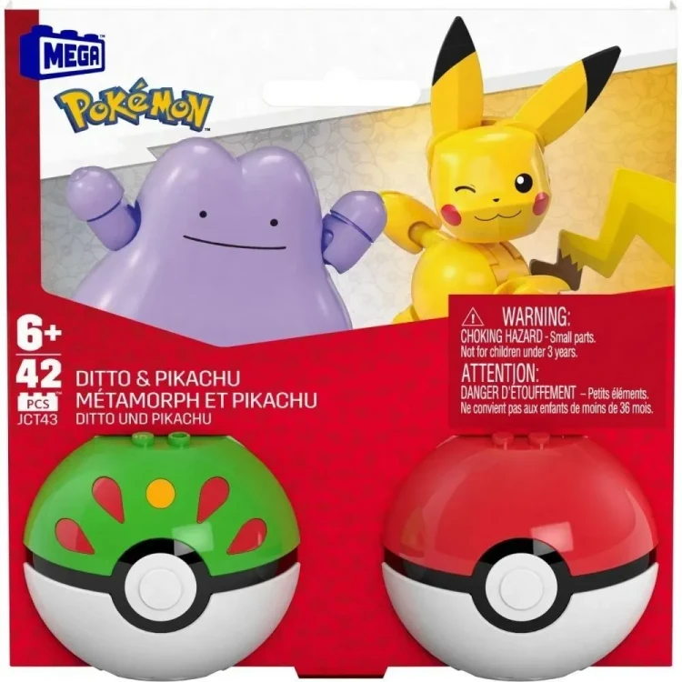 Mega Pokemon Pokeball Ditto i Pikachu.webp