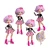 Lalka MANGA HELLO KITTY Teddy Rock Mr Puggy.webp