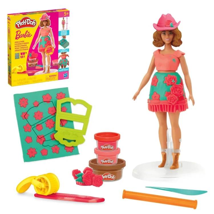 Lalka Barbie z akcesoriami Play Doh - Kwiatki MrPuggy.webp