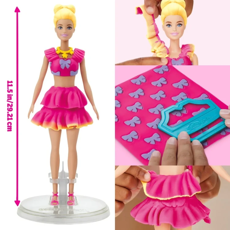 Lalka Barbie z akcesoriami Play Doh - Kokardki Mr Puggy.webp