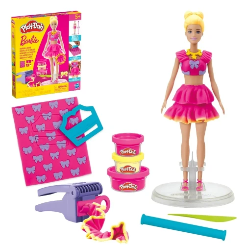 Lalka Barbie z akcesoriami Play Doh - Kokardki MrPuggy.webp
