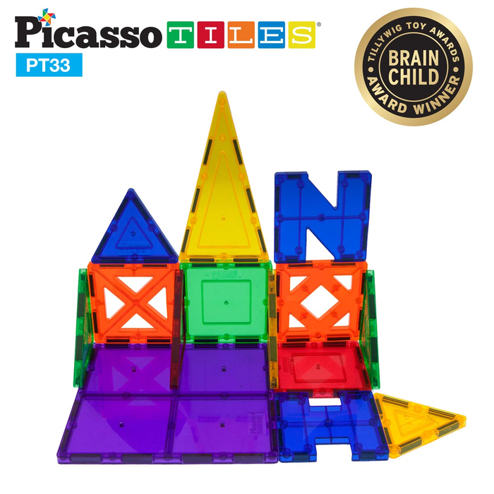 PICASSO TILES Zestaw 33 Elementów, klocki magnetyczne Mr Puggy.webp