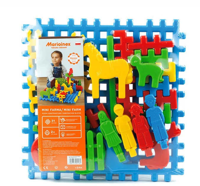 Marioinex Waffle Klocki konstrukcyjne Mini farma mr puggy.webp