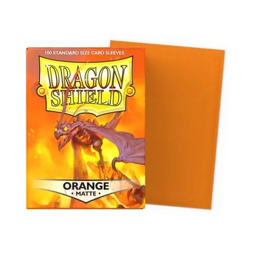 Dragon Shield Standard Sleeves - Matte Orange (100 Sleeves) MrPuggy.webp