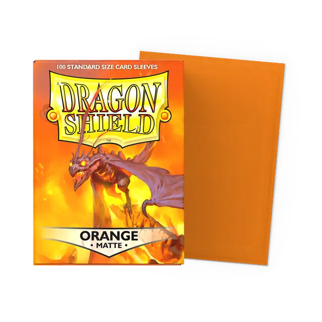 Dragon Shield Standard Sleeves - Matte Orange (100 Sleeves) MrPuggy.webp