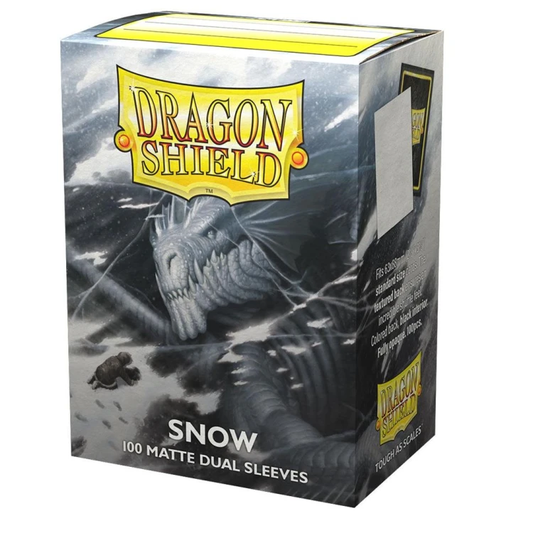 Dragon Shield Dual Matte Sleeves - Snow 'Nirin' (100 Sleeves) MrPuggy.jpg