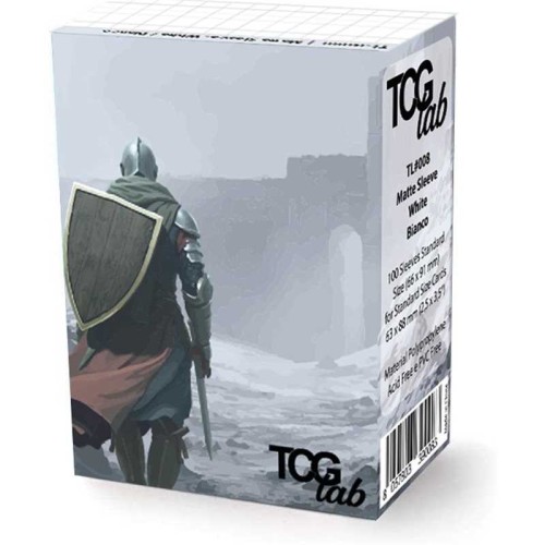TcgLab 100 koszulek na karty Standard - Matte Ultra Clear - Bianco.jpeg