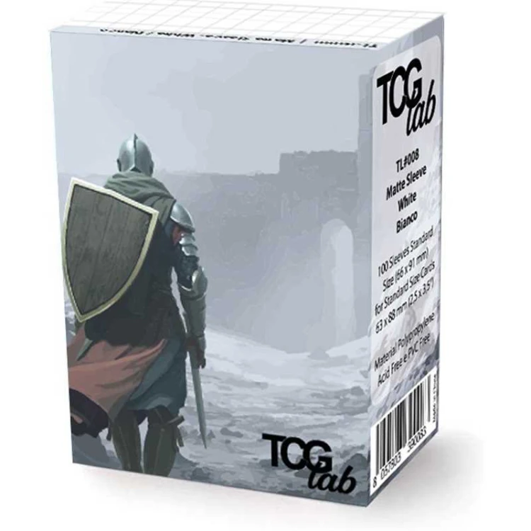 TcgLab 100 koszulek na karty Standard - Matte Ultra Clear - Bianco.jpeg