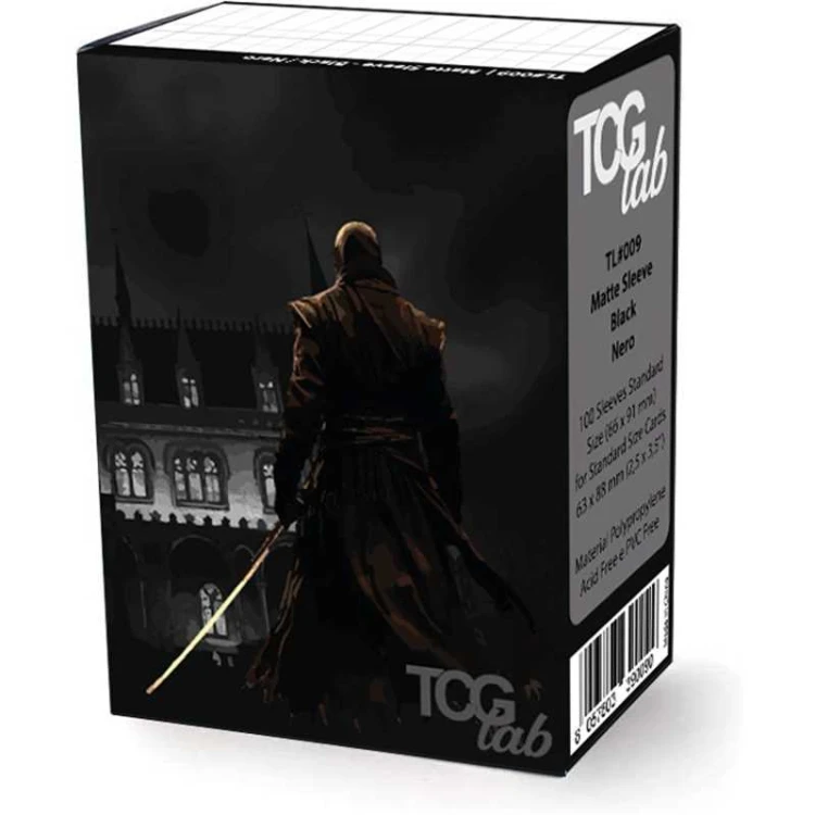 TcgLab 100 koszulek na karty Standard - Matte Ultra Clear - Nero.jpeg