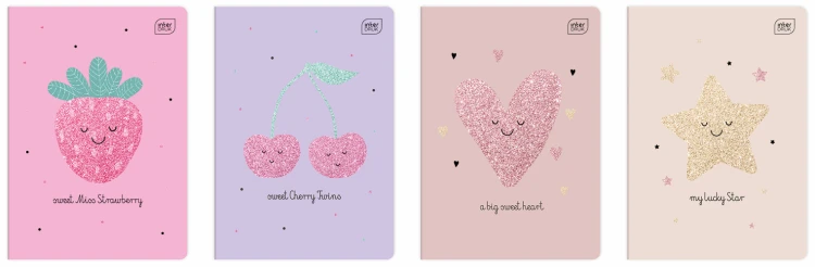 zeszyt w linie glitter a5 mr puggy