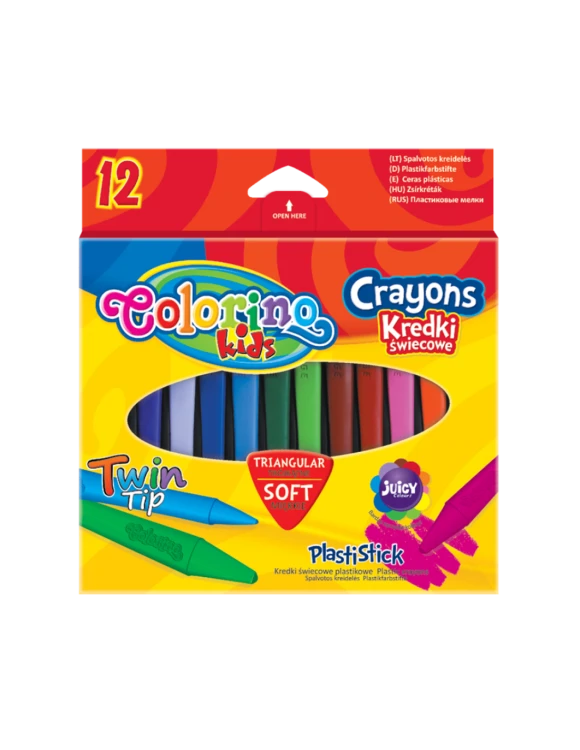 kredki colorino trójkątne mr puggy