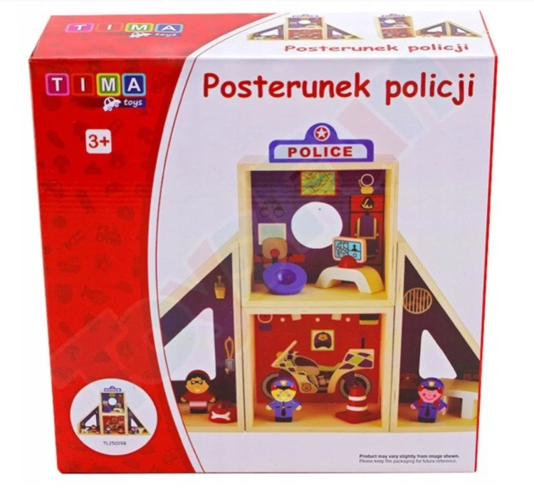 klocki drewniane posterunek policji tima toys