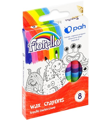 Kredki świecowe 8 kolorów Fiorello