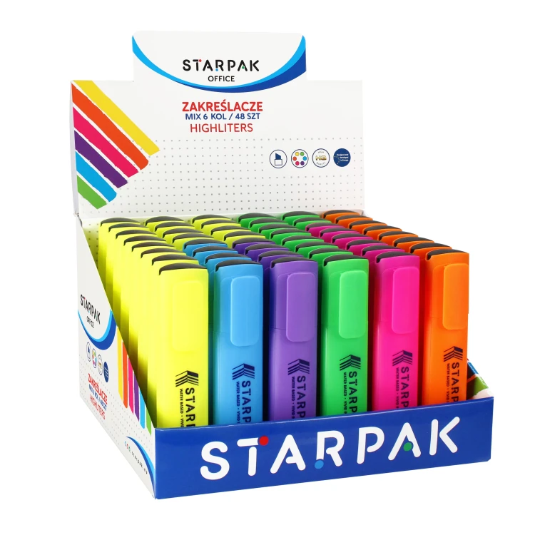 Zakreślacz mix kolorów Starpak