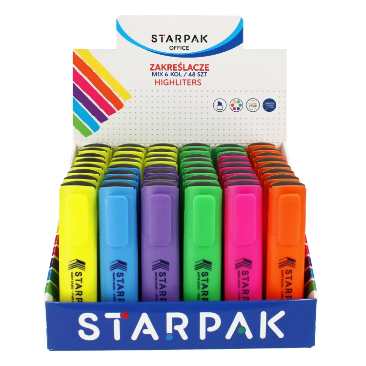 Zakreślacz mix kolorów Starpak