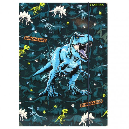 Teczka z gumką A4 Dino Glow - Starpak