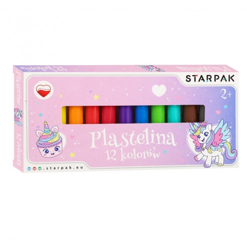 Plastelina 12 kol. Unicorn - Starpak