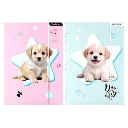 Teczka z gumką papierowa A4 Doggy - Starpak