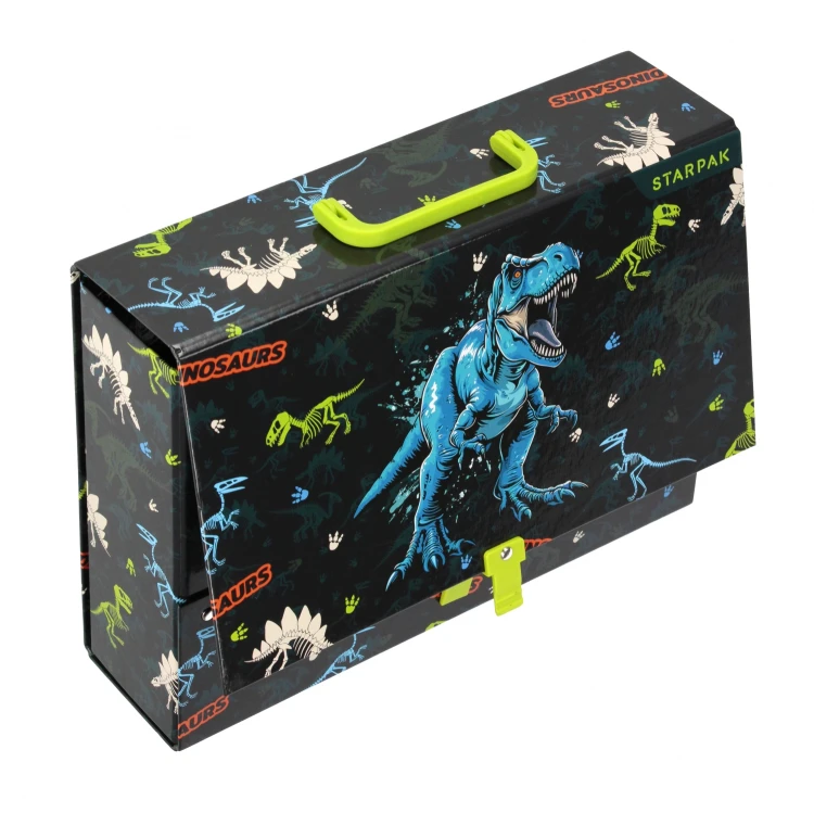 Teczka z rączką A4/90mm Dino Glow - Starpak